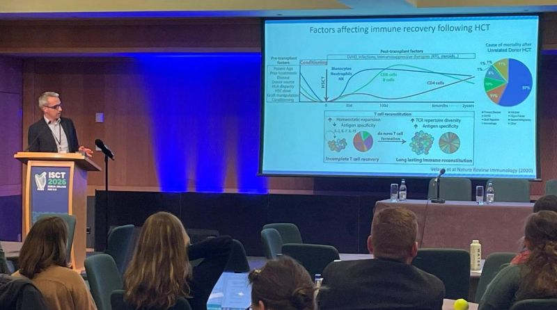 Enrico Velardi speaking at ISCT 2026